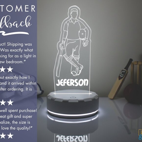 Cricket LED Night Light – Custom Gift for Fans - Picture 7 of 8